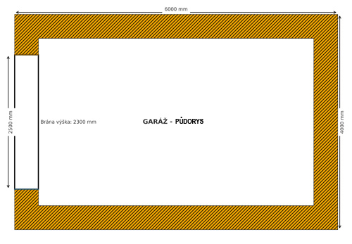 Půdorys gar&aacute;že