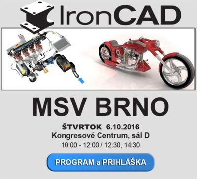 Prihláška na prednášku IRONCAD