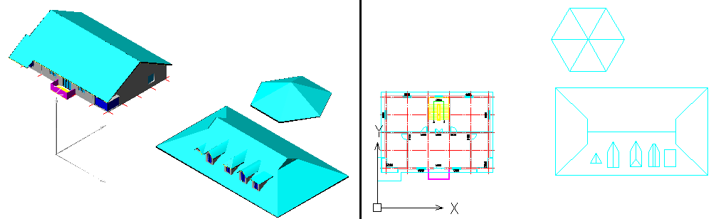 Various types of roofs