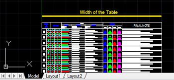 table width